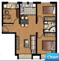中信新城三居户型图 3室2厅1卫面积:87.00平米