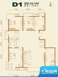 瑞雪春堂D1户型 4室1厅2卫1厨面积:202.16平米
