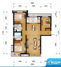 住总万科·金域华府A户型(已售面积:115.00平米