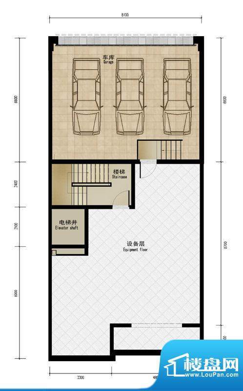 润泽庄园·墅郡A-2户型-车库层