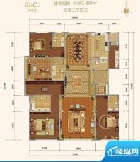 西山壹号院Ⅲ-C1户型 4室2厅4卫面积:393.00平米