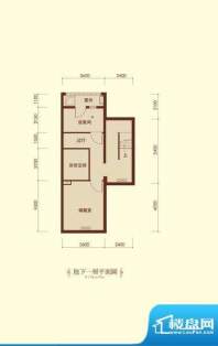 润泽庄园联排B-n1反地下一层平面积:48.05平米