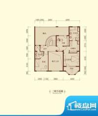 润泽庄园叠拼C-b2二层平面图 面积:106.45平米