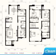 一品嘉园户型图-J3反户型 4室2