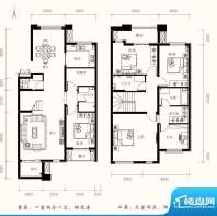 一品嘉园户型图-H3反户型 4室2