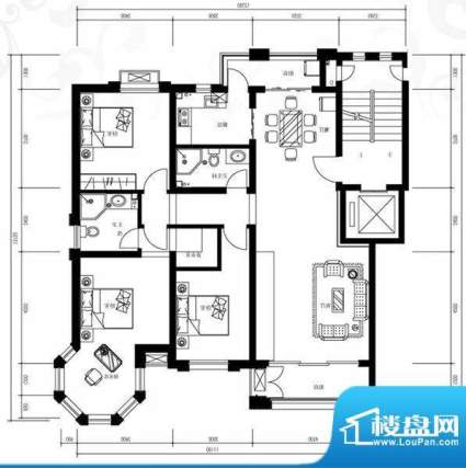 一品嘉园户型图-三居 3室2厅2卫