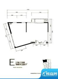 红山世家11#E户型 3室2厅3卫1厨面积:228.00平米