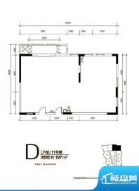 红山世家11#D户型 3室2厅2卫1厨面积:197.00平米