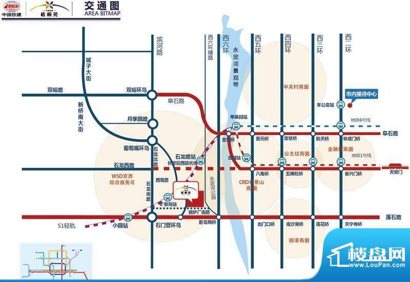 中国铁建·梧桐苑区域交通图