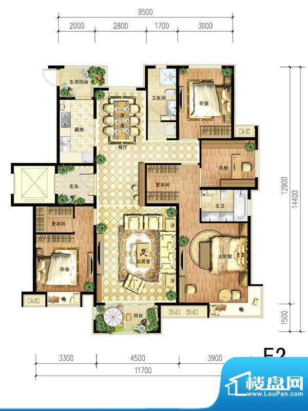 中国铁建·北京山语城一期16-2面积:160.00平米