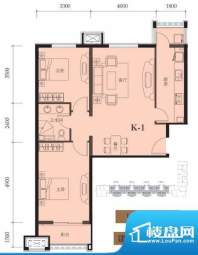 正源定慧福里5号楼K1户型 2室2面积:97.96平米