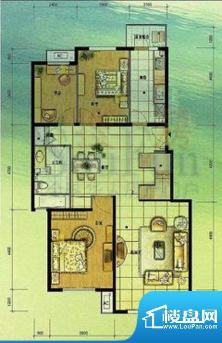 北京奥林匹克花园ⅢB2-SY户型 面积:121.61平米