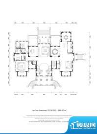 金科王府首层户型图 1室3厅1卫面积:580.37平米