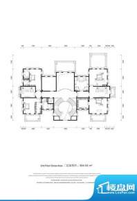 金科王府二层户型图 4室3卫面积:394.55平米