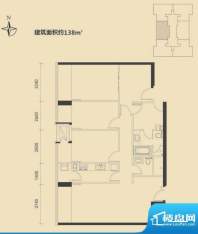 富力·盛悦居3居户型图 3室2厅面积:138.00平米