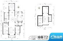 旭辉御府臻邸T2户型图 3室2厅2面积:218.00平米