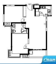 艺泰安邦103户型图 2室2厅1卫1面积:86.43平米