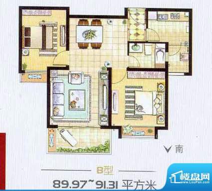 艺泰安邦92# H型 4室2厅2卫1厨面积:137.00平米