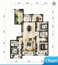 保利中央公园D1户型 4室2厅2卫面积:145.00平米