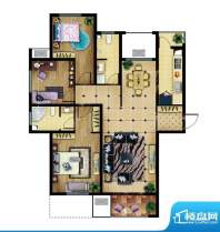 东亚逸品阁A1户型 3室2厅2卫1厨面积:115.00平米