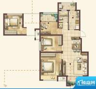 绿地蔷薇四季户型图 2室1厅1卫面积:94.00平米