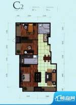芭蕾雨·悦都二期C2户型 3室2厅面积:87.00平米