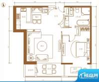 首开铂郡1单元902C户型 1室2厅面积:126.00平米