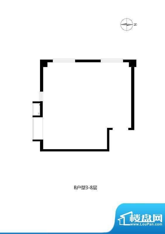 绿城阳光公馆办公B户型图 