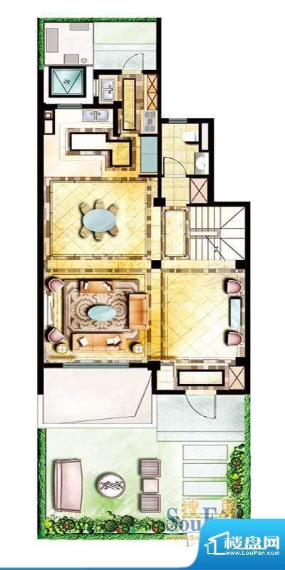 万科琥珀臻园户型图1F 4室2厅4面积:171.00平米