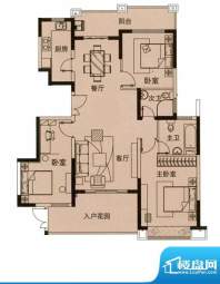 维罗纳贵都122#01室户型图 3室面积:134.63平米