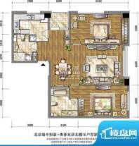 奥东18号北楼-M户型图 2室2厅2面积:142.31平米