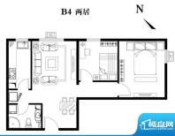 建工双合家园B4两居户型图 2室