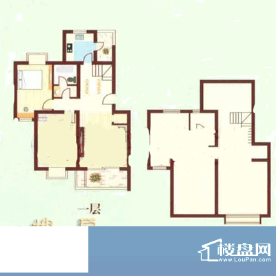 绿地金色水岸J2复式 4室2厅2卫面积:147.58平米