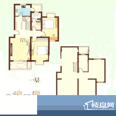 绿地金色水岸J1复式 4室2厅2卫面积:152.99平米