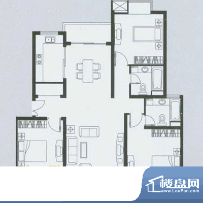 绿地金色水岸3室2厅2卫1厨面积:120.50平米