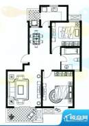 明城海湾新苑B5户型 2室2厅1卫面积:93.11平米