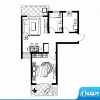 明城海湾新苑户型图 1室1厅1卫面积:68.00平米