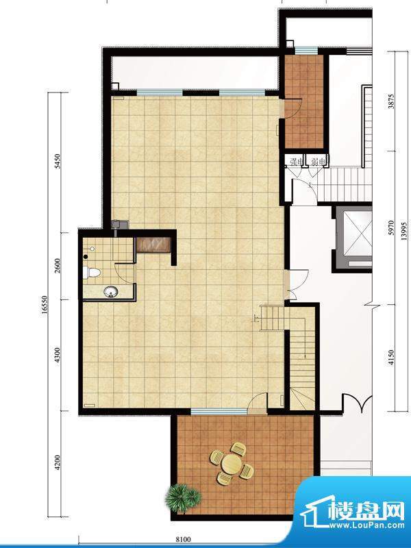 亿城西山公馆新D-A下跃户型图 面积:132.00平米