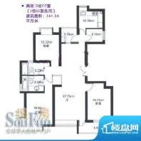 永业公寓二期3室2厅2卫1厨面积:144.34平米