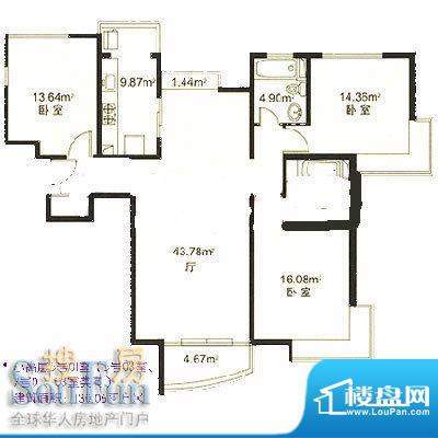 永业公寓二期3室2厅2卫1厨面积:130.06平米