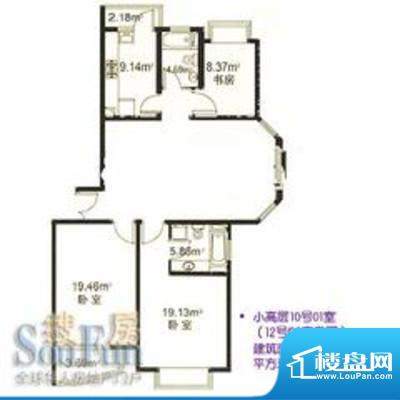 永业公寓二期3室2厅2卫1厨面积:129.74平米