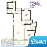 永业公寓二期2室2厅2卫1厨面积:122.37平米