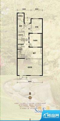 富力丹麦小镇联排E4首层户型图