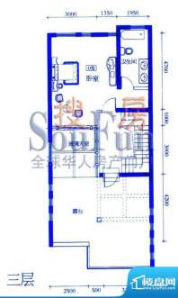 靠山居艺墅经典三层户型 1室1卫