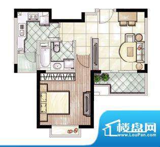 晶鼎 2室 户型图面积:50.00平米