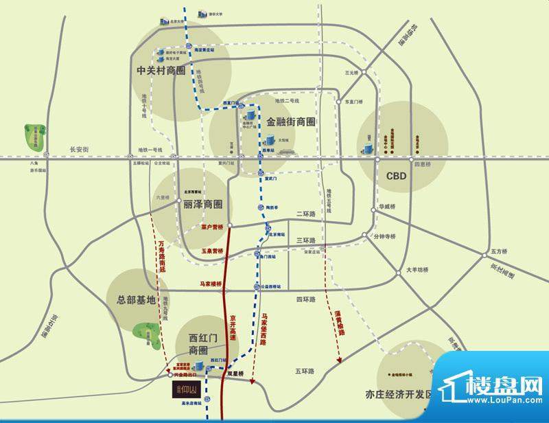 金地仰山交通图-区位