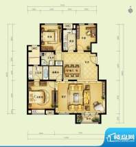 金地仰山C3户型图 3室2厅2卫1厨面积:137.00平米