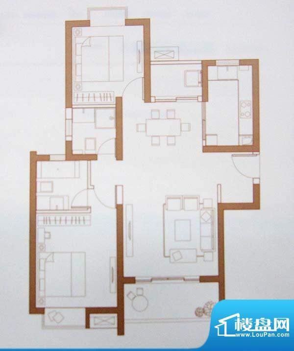 逸流公寓二期户型B2室2厅2卫面积:111.99平米