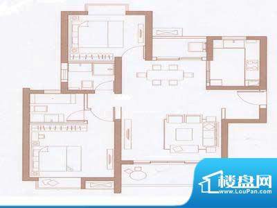逸流公寓二期户型图 3室2厅2卫面积:110.00平米