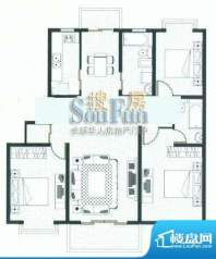 爱盛家园3房户型图 3室2厅2卫1面积:138.00平米
